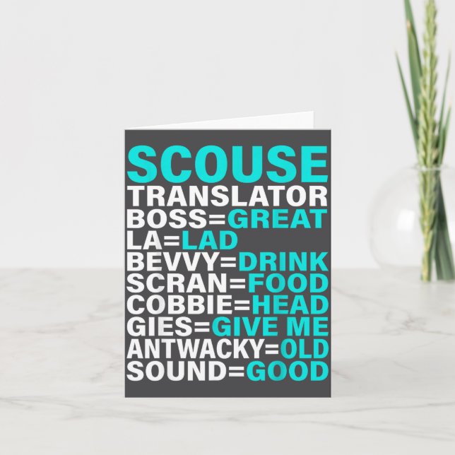 Scouse Accent Translator Funny Liverol  Kort (Framsida)