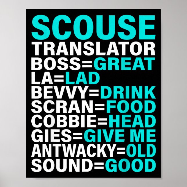 Scouse Accent Translator Funny Liverol  Poster (Framsidan)