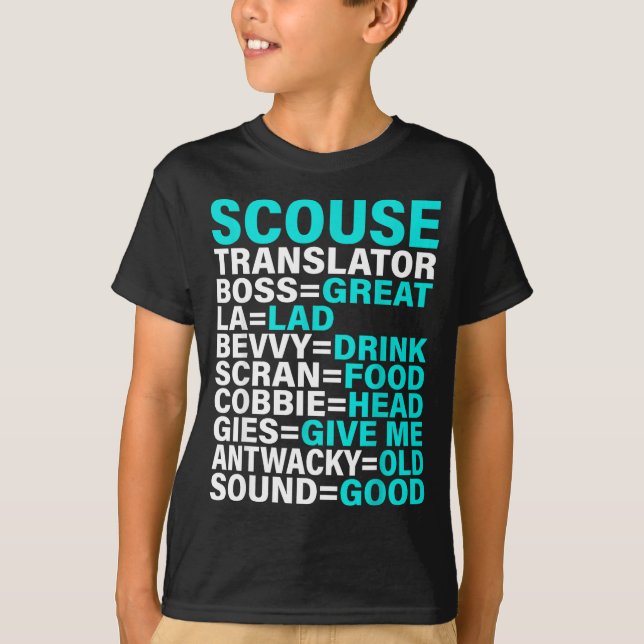 Scouse Accent Translator Funny Liverol  T Shirt (Framsida)