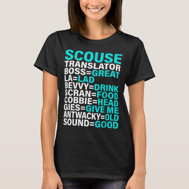 Scouse Accent Translator Funny Liverol  T Shirt (Framsida)