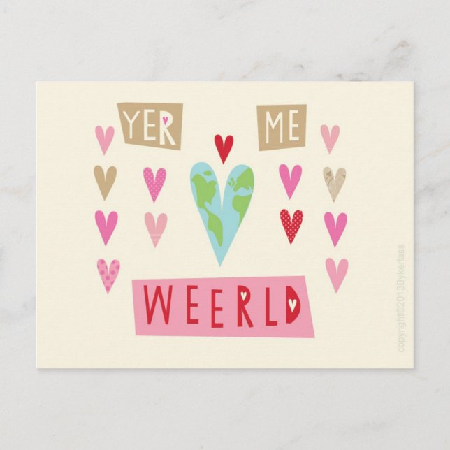 Scouse valentinkort helg vykort (Framsida)