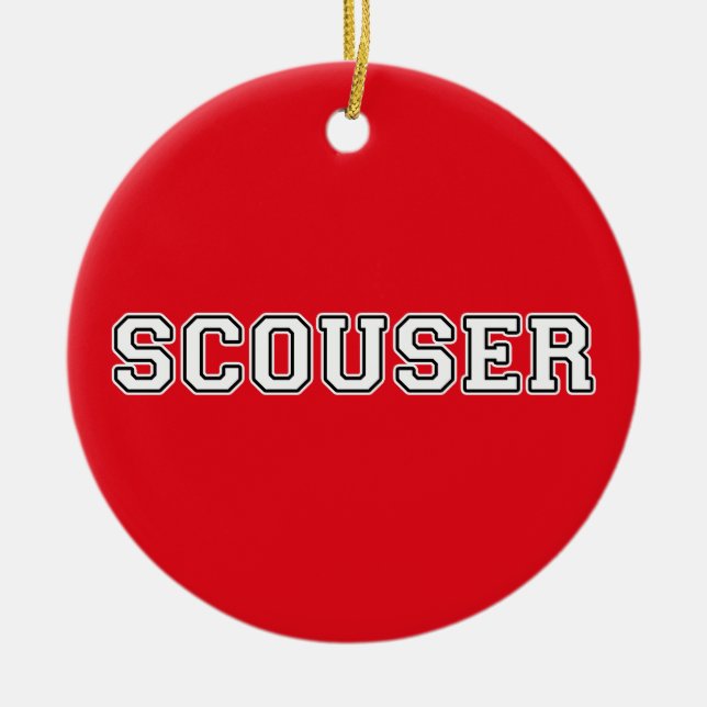 Scouser Julgransprydnad Keramik (Framsidan)