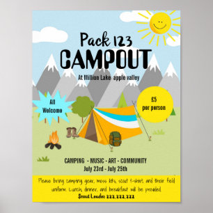 scout Camp-temahändelse Poster