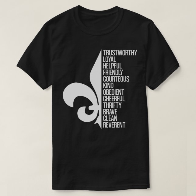 Scout Law Scouting Traits Funny Boy Summer Vacatio T Shirt (Design framsida)