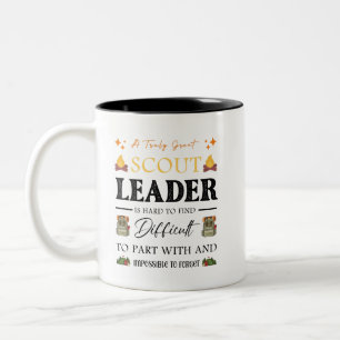 Scout Leader Nature Camping Hiking Boy and Girl Två-Tonad Mugg