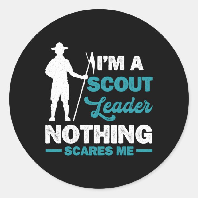 Scout Leader Runt Klistermärke (Framsida)