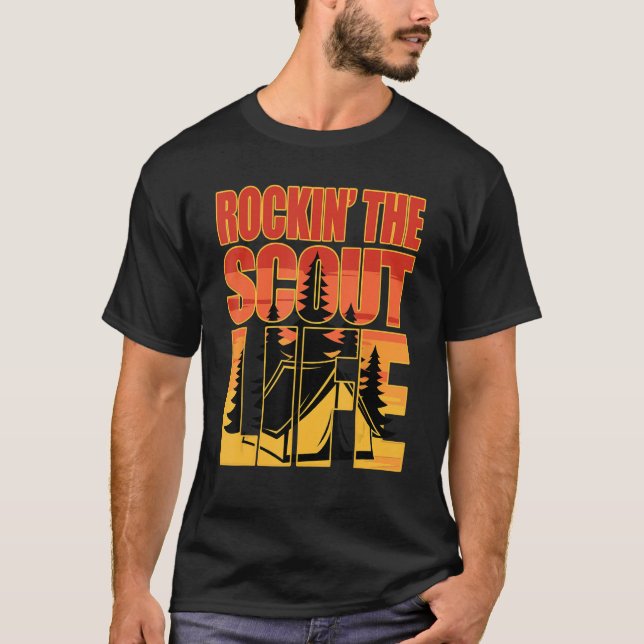 Scout Leader Scout Camping 2 T Shirt (Framsida)