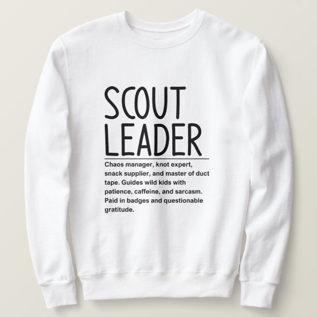 Scout-ledare Lång Ärmad Tröja (Design framsida)