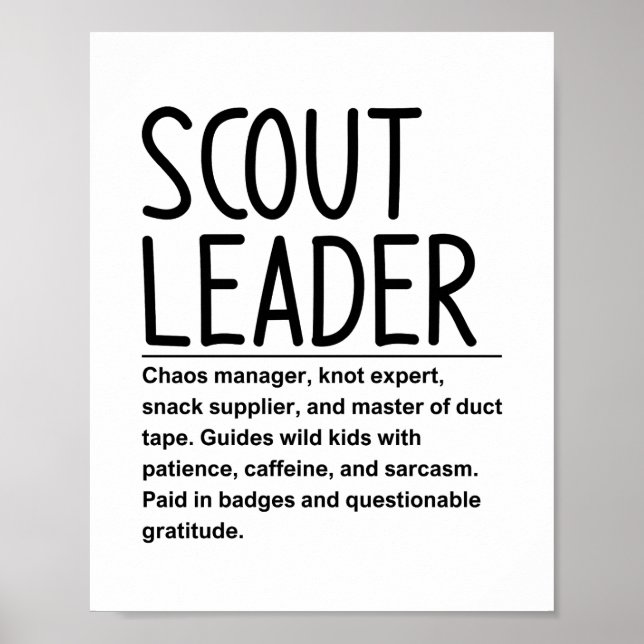 Scout-ledare Poster (Framsidan)