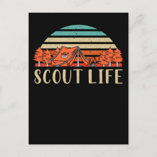 Scout Life Campfire Äventyr Nature Älskare Camper Vykort