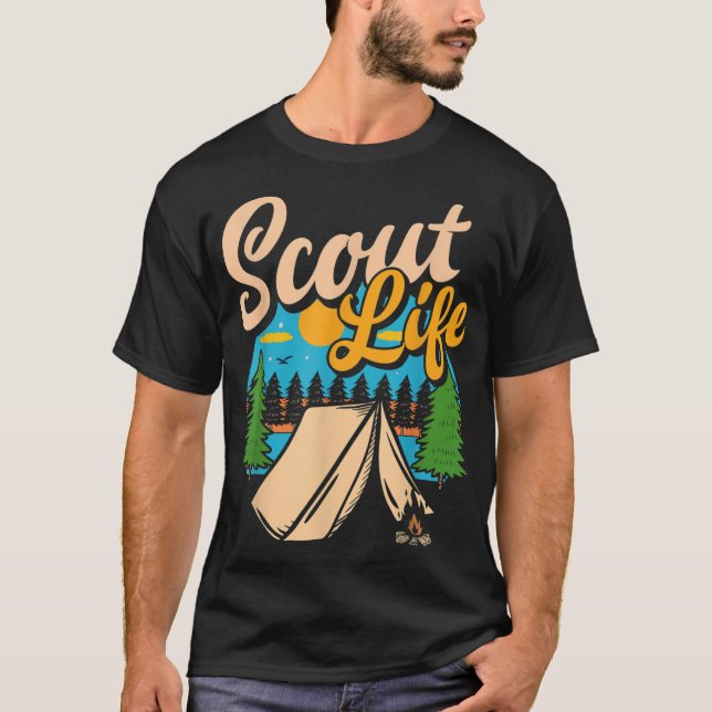Scout Life Funny Scouting Älskare Camping Boys Gir T Shirt (Framsida)