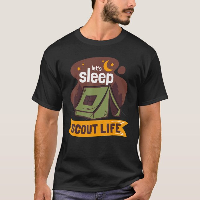 Scout Life Scouting Lovers Gifts Hiking Happy Camp T Shirt (Framsida)