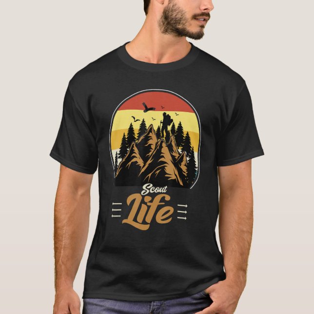Scout Life Scouting Lovers Gifts Hiking Happy Camp T Shirt (Framsida)