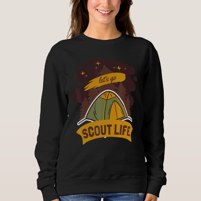 Scout Life Scouting Lovers Gifts Hiking Happy Camp T Shirt (Framsida)