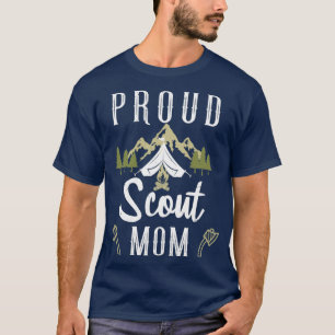 Scout Mamma Proud Unge Camping Boy utomhus Leader  T Shirt