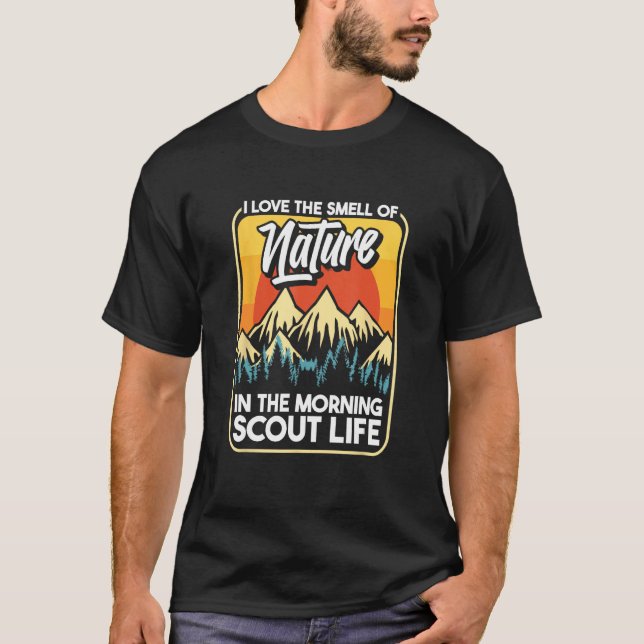 Scout Mountains Nature Uniform  Wilderness Scoutin T Shirt (Framsida)