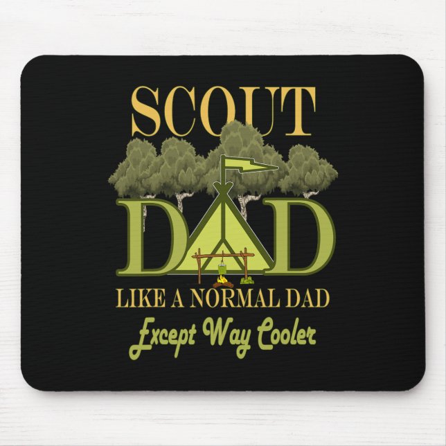 Scout Pappa Ledare Camping Scouting För Män Pappor Musmatta (Framsidan)
