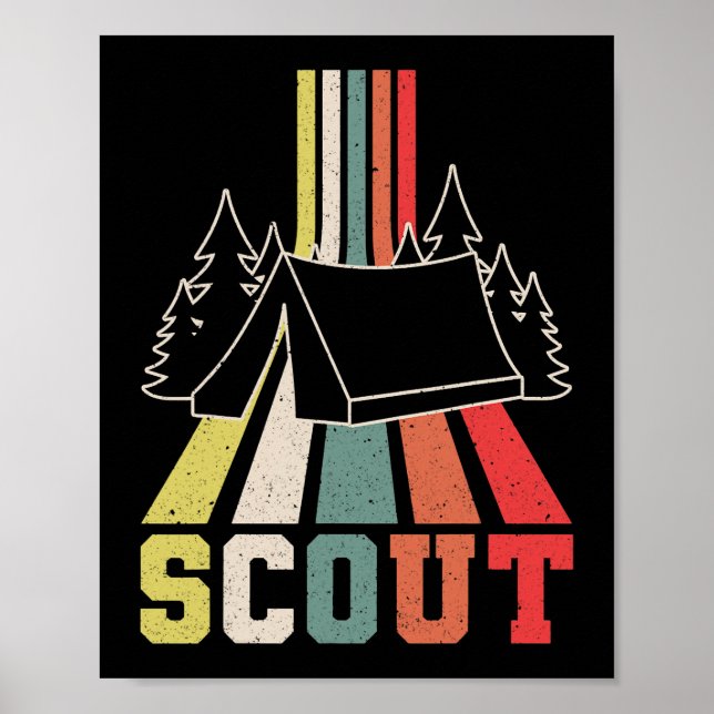 Scout Retro Tält Poster (Framsidan)