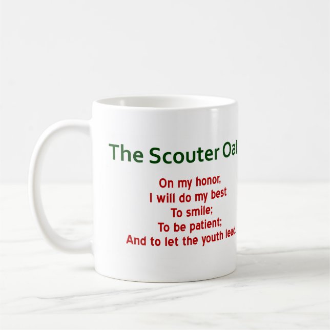 Scouter Oath Coffee Mugg (Spoof on the Scout Oath) (Vänster)
