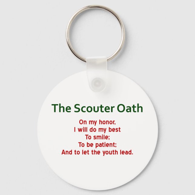 Scouter Oath Keychain (Spoof on the scout Oath) Nyckelring (Framsida)