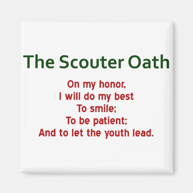 Scouter Oath Magnet (Framsidan)