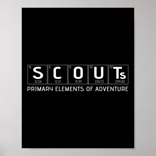 Scouter Primära delar av äventyrsvetenskapsscout Poster (Framsidan)
