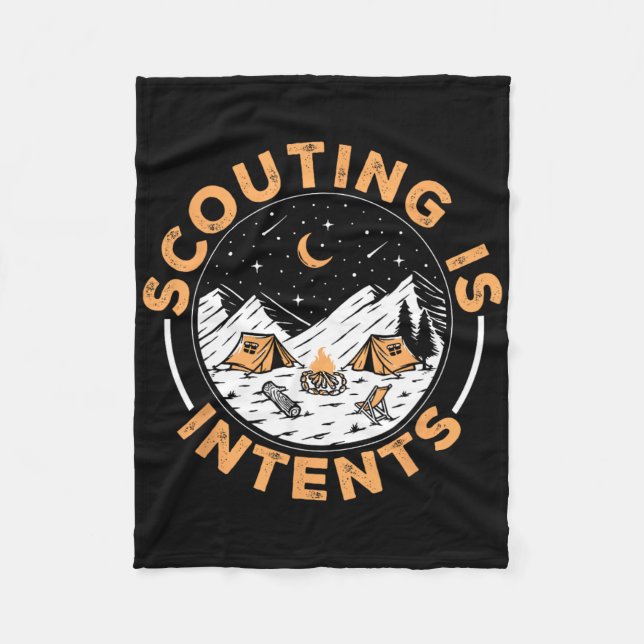 Scouting är Avsikter Scout Rolig Camping 1  Fleecefilt (Framsidan)