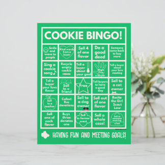 Scouting - Cookie Booth Bingo på Letterhead Brevhuvud