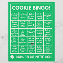 Scouting - Cookie Booth Bingo på Letterhead Brevhuvud