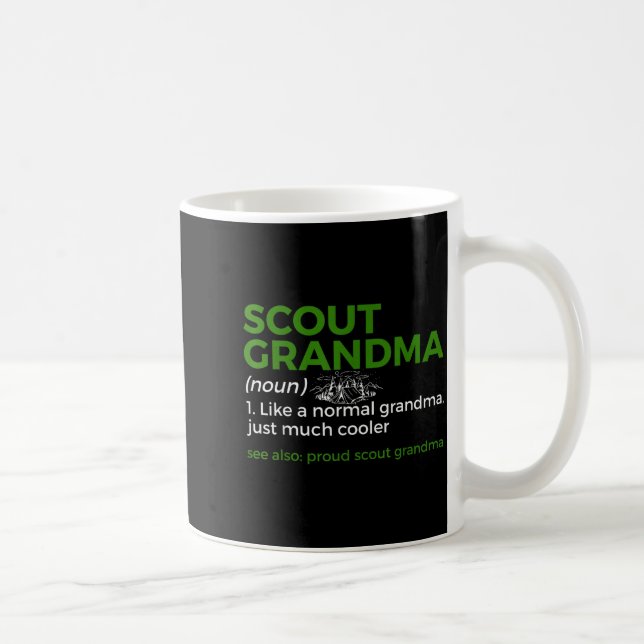 Scouting Funny Scout Grandma Definition Proud Scou Kaffemugg (Höger)