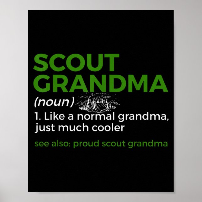 Scouting Funny Scout Grandma Definition Proud Scou Poster (Framsidan)