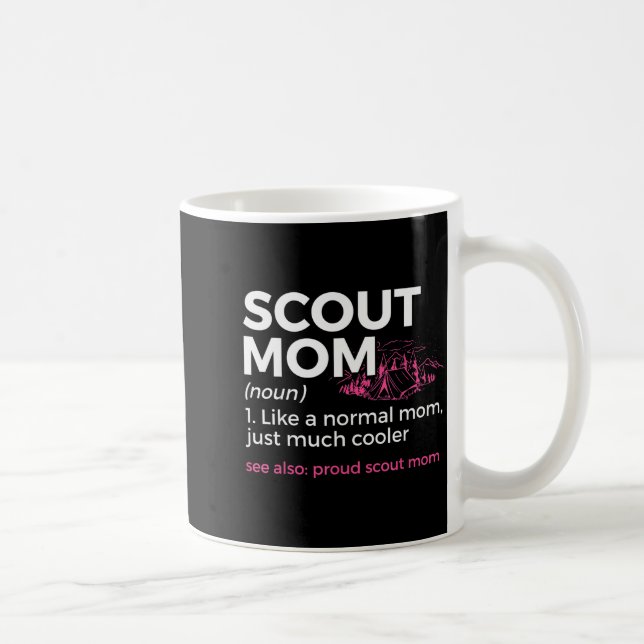 Scouting Funny Scout Mom Definition Proud Scout Mo Kaffemugg (Höger)