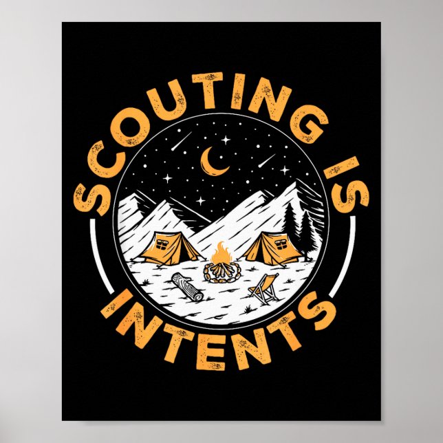 Scouting Is Intents Scout Funny Camng  Poster (Framsidan)
