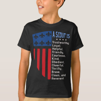 Scouting Law, US America Flagga Scouting Law Gift T Shirt