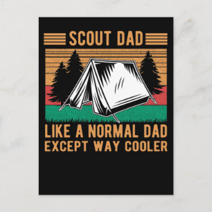 Scouting Pappa är roligt utomhus Tält Far Vykort