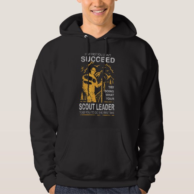Scoutledare  Cubcamping Vandring & Scouting Hoodie (Framsida)