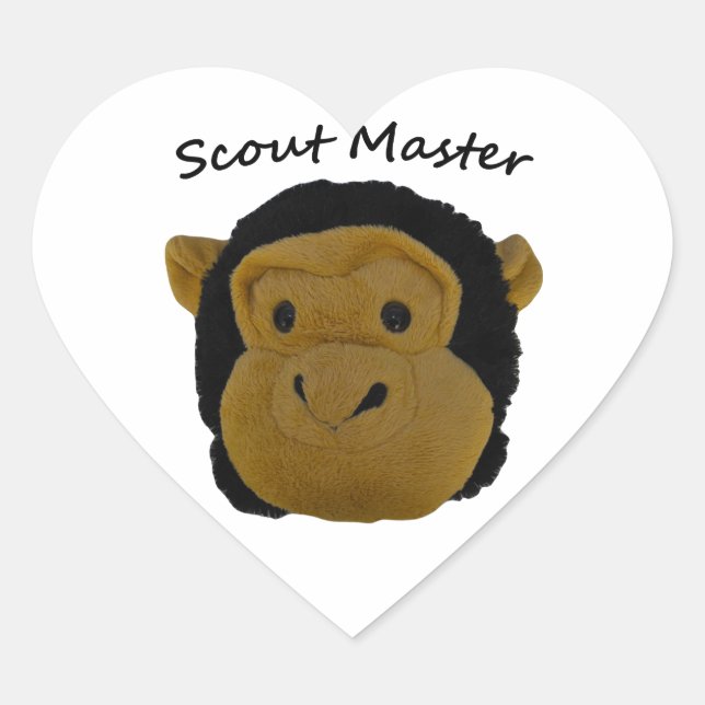 Scoutledare Hjärtformat Klistermärke (Framsida)