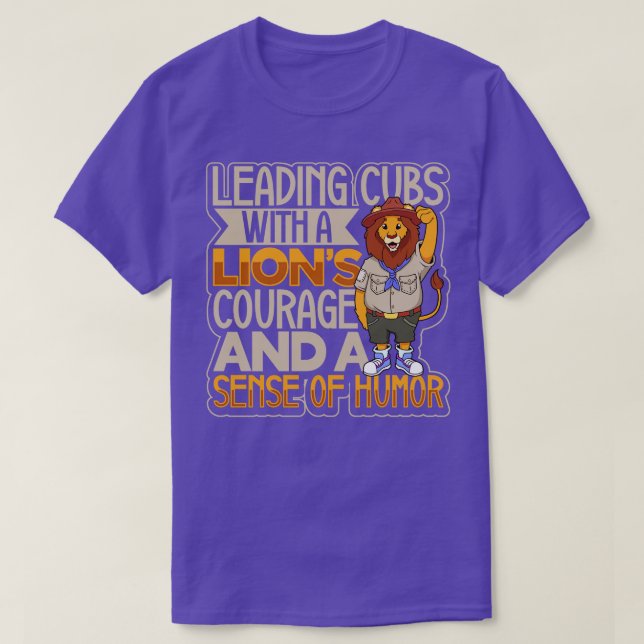 Scoutmaster för lejont ledande unge t shirt (Design framsida)