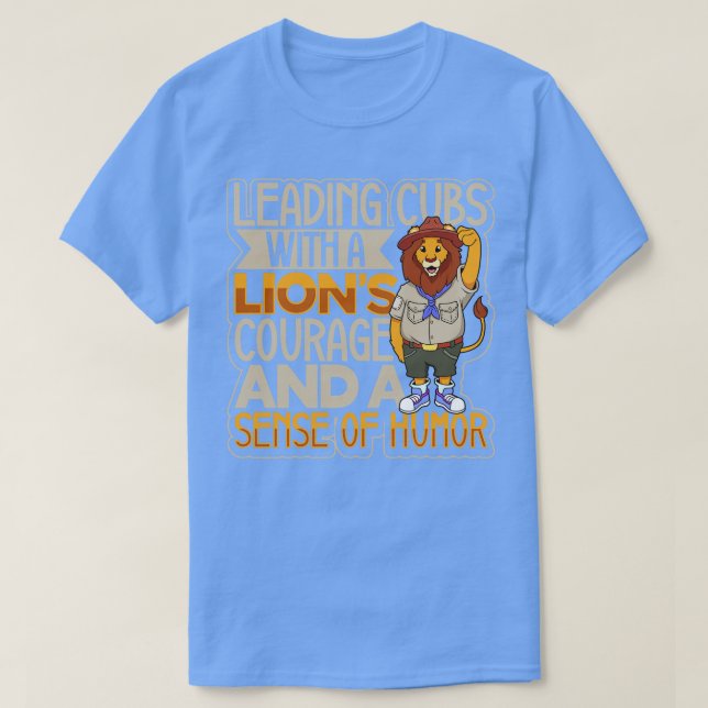 Scoutmaster för lejont ledande unge t shirt (Design framsida)