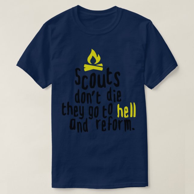 Scouts dör inte t shirt (Design framsida)