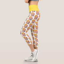 Scovillelicous Fire Head High Waisted Yoga Capris