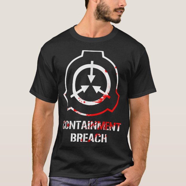 SCP Containment Bloody Logotyp T Shirt (Framsida)