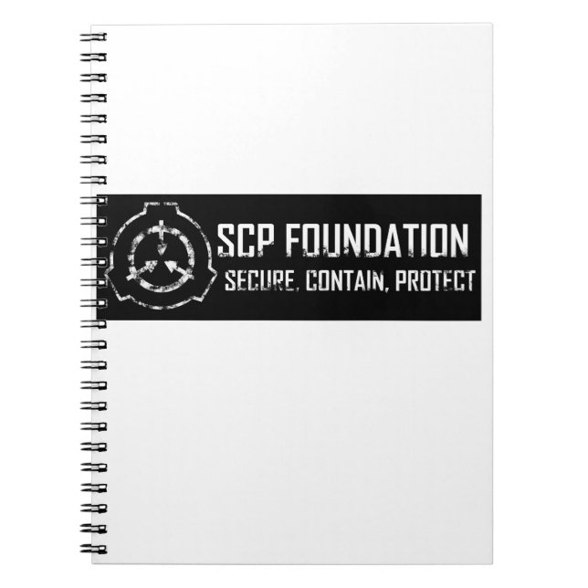 SCP Foundation: Secure. Innehåller skydd Anteckningsbok (Framsidan)