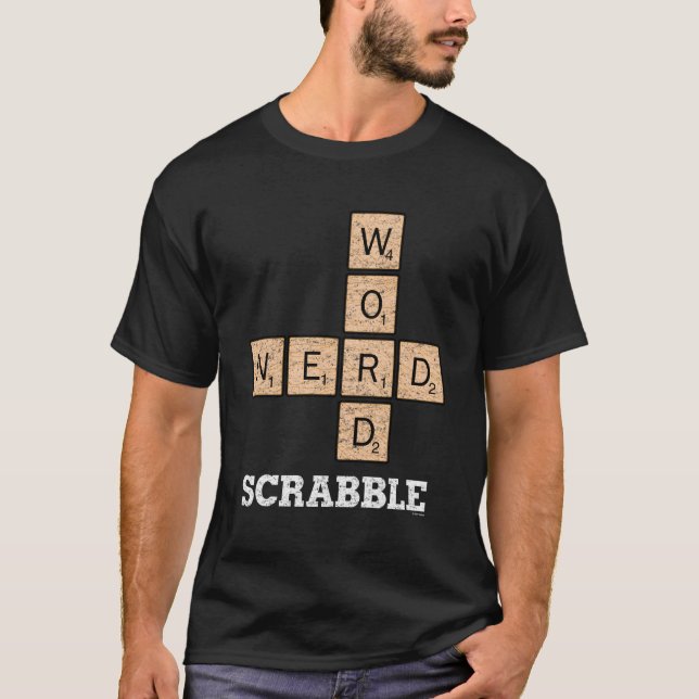 Scrabble Ord Nerd T Shirt (Framsida)