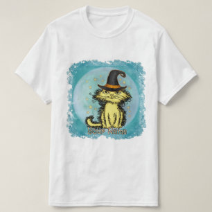 Scraggles Gul Katt Häxa T Shirt