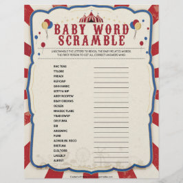 Scramble baby Ord [Circus Theme] Brevhuvud