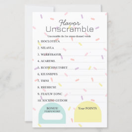 Scramble-spel i Flavor Frenzy Ord