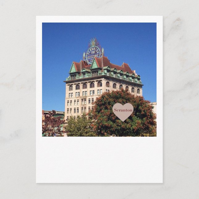 Scranton Electric Byggnad-Scranton, PA Vykort (Framsida)