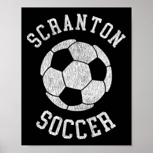 Scranton Fotboll Retro Nött 90-Tal Vintage Poster
