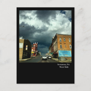 Scranton, PA-Dramatisk himmel över västra sidan Vykort